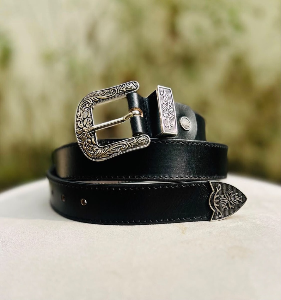 black cowboy belt