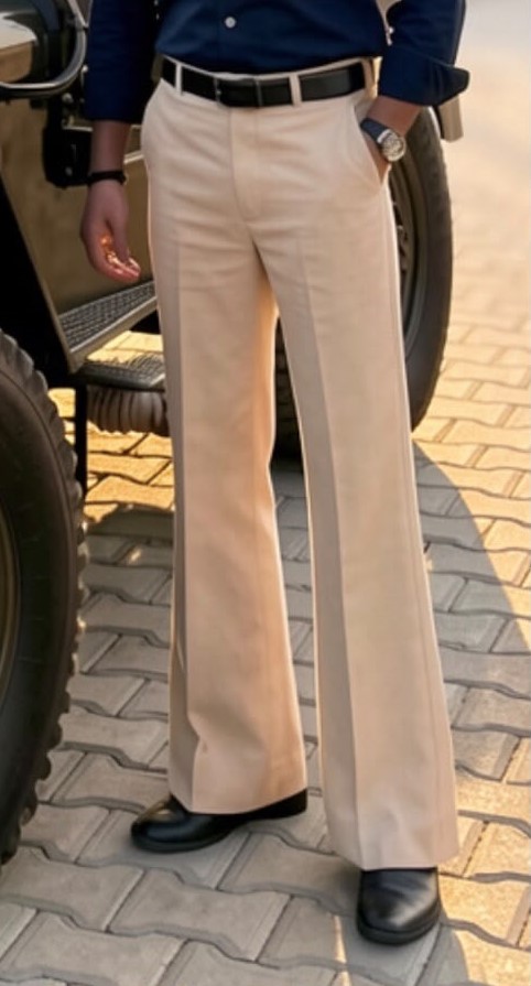 bell bottom trouser (cream)